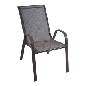 Ankor Καρέκλα Μεταλλική Σε Σκούρο Καφέ Χρώμα Με Textilene Ύφασμα 75X55X94Εκ.831623