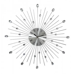 Ankor Ρολόι Τοίχου Με Κρυστάλλους Μεταλλικό 50cm 811366