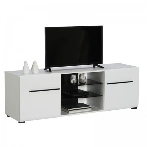 Trentino Έπιπλο τηλεόρασης TV 150 Λευκό/Μαύρο/Λευκή λάκκα 11007362